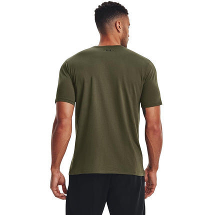 Under Armour Mens Left Chest Logo T-Shirt - Green/Black/Black - XXL
