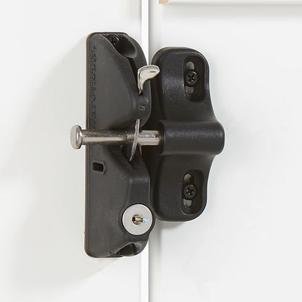 National Hardware V6201 LTCH BLK N346-201 4-9/16" LokkLatch Automatic Keyed Gate Lock Latch in Black