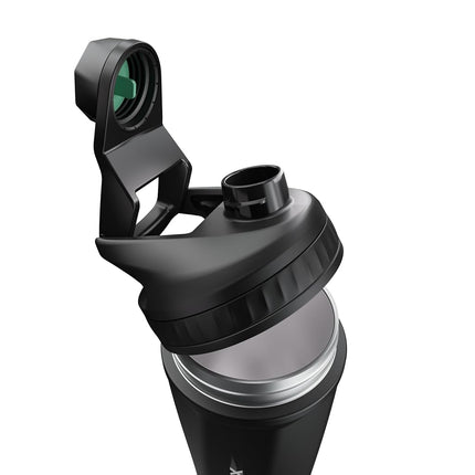 VOLTRX ChillMix Shaker Bottle Insulated Stainless Steel - USB C Rechargeable Electric Protein Shake Mixer, Shaker Cups for Protein Shakes and MealReplacement,（ Obsidian Black）