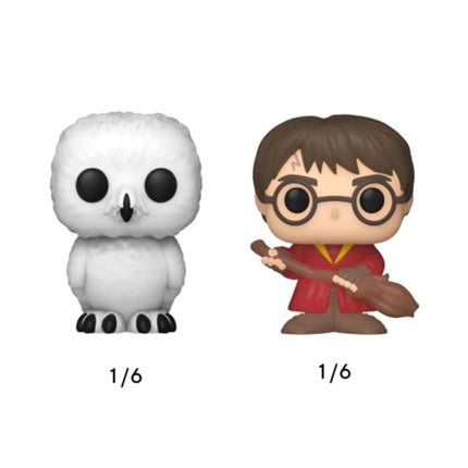 Funko Bitty POP! Harry Potter - Harry Potter™, Draco Malfoy™, Dobby™ and A Surprise Mystery Mini Figure - 0.9 Inch (2.2 Cm) Collectable - Stackable Display Shelf Included - Gift Idea - Cake Topper