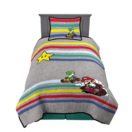 Franco Kids Quilt Set, Microfiber, Super Mario, Twin