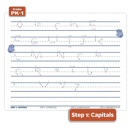 Mead See and Feel Learn to Letter w/Guidelines, 40 Sheets Per Book, PK-1, 10" x 8", White