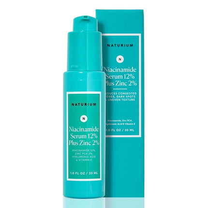 Naturium Niacinamide Serum 12% Plus Zinc 2% (30 ML / 1.0 Fl OZ) - Purifies and Refines Complexion - With Highly Concentrated Niacinamide and Zinc PCA - Dermatologically Tested