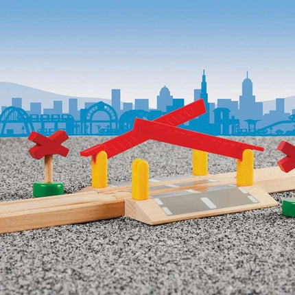 BRIO World Railway Crossing for Kids Age 3 Years Up - Wooden Train Accessories and Add Ons