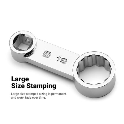 Capri Tools Adaptador de torque de 3/8 pulg. de accionamiento de 16 mm, extremo de caja de 12 puntas