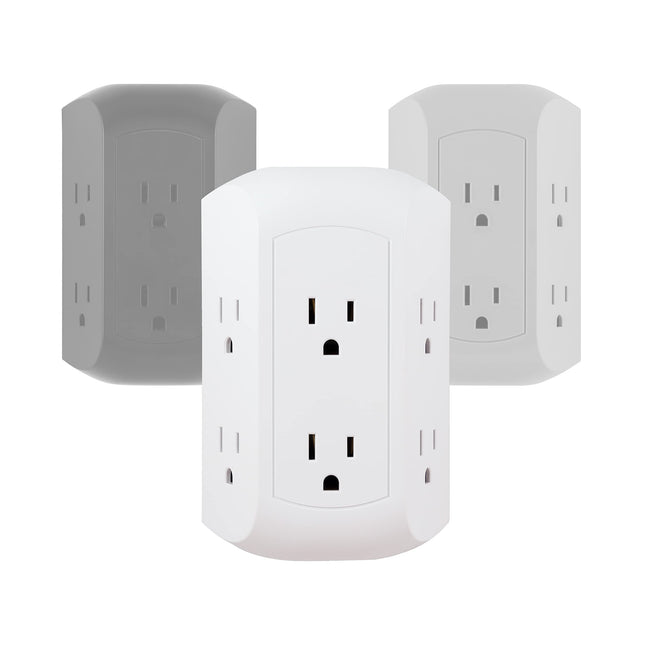 GE Pro 6-Outlet Extender, Surge Protector, Spaced 