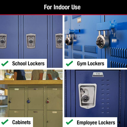 Master Lock 1500T Locker Lock Combination Padlock, Black, 2 Pack