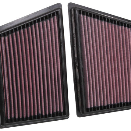 K&N air Filter Suitable for Porsche 911 3.0 2019-(Set of 2 Pieces) (33-3153)