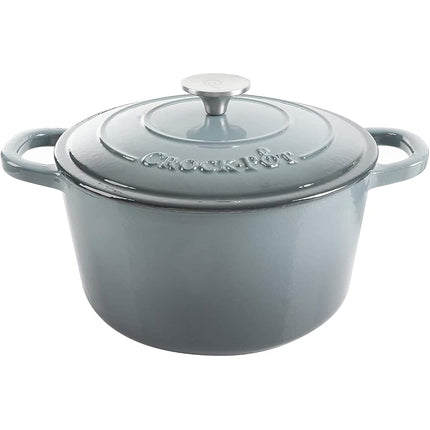 Crock Pot 69143.02 Artisan Faitout rond en fonte émaillée de 6,6 litres, gris ardoise
