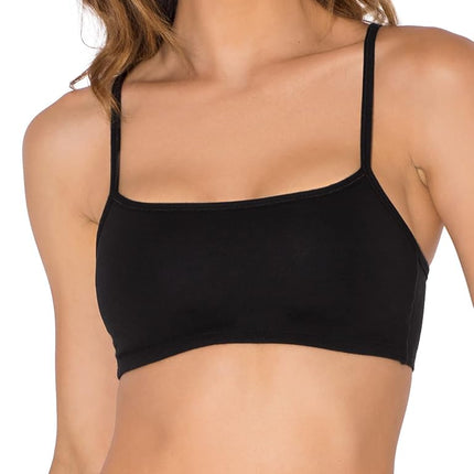 Fruit of The Loom Sujetador deportivo de tirantes finos para mujer, 3 unidades, color Blushing Rose/Blanco/Blanco/Negro, paquete de 4, 36