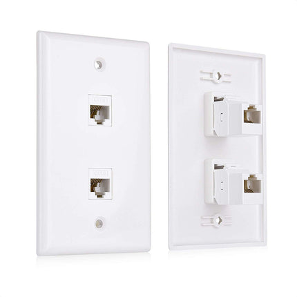 Cable Matters 2-Pack 2-Port Keystone Jack Wall Pla