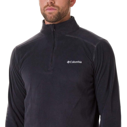 Polaire demi-zippée Columbia Klamath Range II pour homme, micro-polaire légère, protection solaire, noir, grande taille