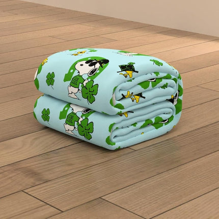 Franco Collectibles Peanuts St. Patricks Bedding Super Soft Cozy Plush Throw, 46 in x 60 in, (Officially Licensed Product)