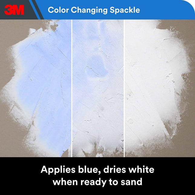 3M CC-12-DT Masilla de reparación de orificios de alta resistencia que cambia de color, blanca, 12 oz.