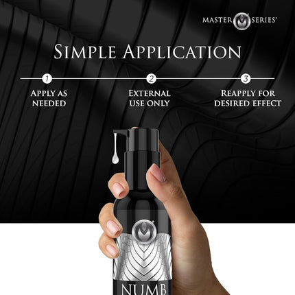 Master Series Numb Desensitizing Water Based Lubricant with 5 Percent Lidocaine, 8 Ounce