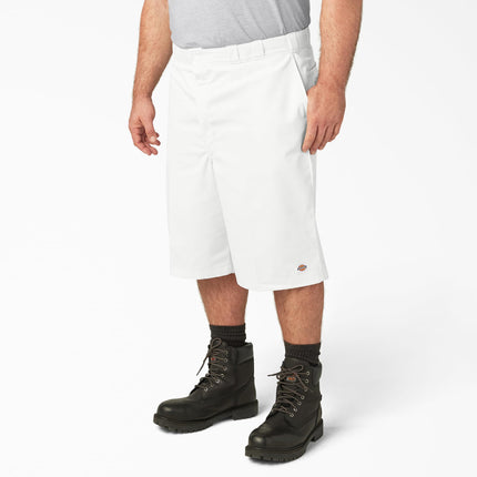 Dickies mens 13 Inch Loose Fit Multi-pocket Work athletic shorts, White, W50 US