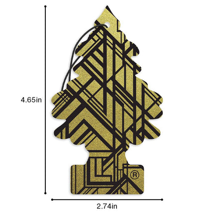 LITTLE TREES Air Fresheners Car Air Freshener. Hanging Tree Provides Long Lasting Scent for Auto or Home. Gold, 24 Air Fresheners