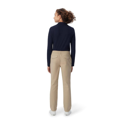 French Toast Girls' Pull-On Twill Pant, School Uniform Khaki, 18