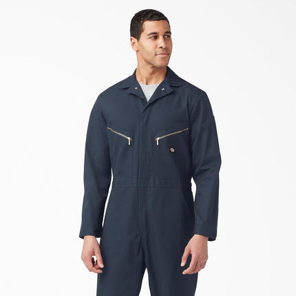 Dickies Mens Deluxe Long Sleeve Blended Work Utility Coveralls, Dark Navy, Large Tall US