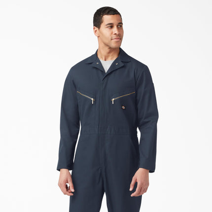 Combinaison de travail utilitaire Dickies Deluxe à manches longues pour hommes, mélangée, bleu marine foncé, grande taille US