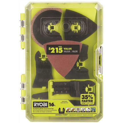 RYOBI - 16-Piece Oscillating Multi-Tool Blade Acce