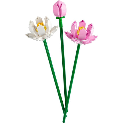 LEGO Botanicals Lotus Flowers Set, Compatible with Artificial Flower Bouquets from the Botanical Collection, Home Decor or Desk Accessory, Toy Flower Building Set for 8+ Year Old Kids & Adults 40647