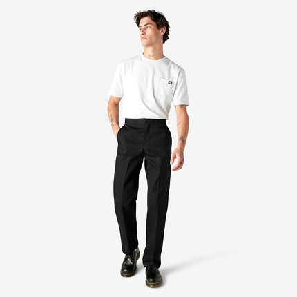 Dickies Pantalones de trabajo originales 874 para hombre, casual de negocios, color negro, 28W x 30L