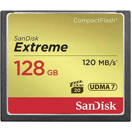 SanDisk Extreme 128 GB UDMA7 CompactFlash Card - B
