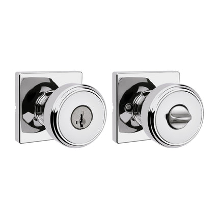 Kwikset Maven Entry Door Knob with Lock and Key, S