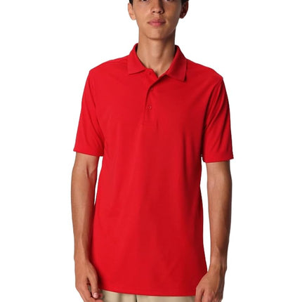 French Toast Unisex Adult Moisture Wicking Sport Polo, Red, XXL