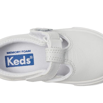 Keds Girl's Daphne (Toddler/Little Kid) Sneaker, White Leather, 6 Toddler