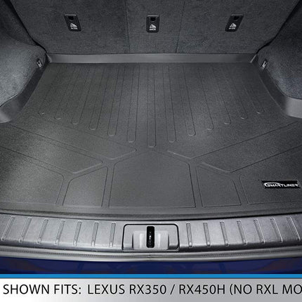 SMARTLINER All Weather Custom Fit Cargo Trunk Liner Floor Mat Black for 2013-2019 Lexus RX350 / RX450h (No RXL Models)