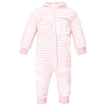 Combinaisons, grenouillères et barboteuses en molleton unisexe Hudson Baby pour bébés, motif rose marine, 0-3 mois