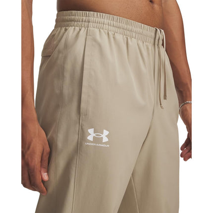 Under Armour Men's Rival Woven Windbreaker Pants, (299) City Khaki/Black/Black, S Tall
