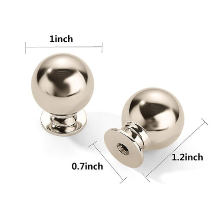 Cabdm 10 Pack Vintage Nickel Cabinet Knobs 25mm (25mm) Kitchen Cabinet Fittings Metal Commodity Drawer Knobs Drawer Pull