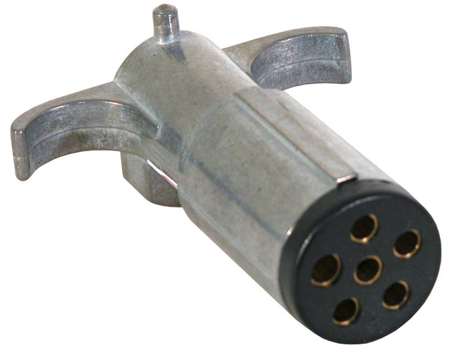Buyers Products 6-Way Die-Cast Metal Trailer Connector with Spring - Trailer Side
