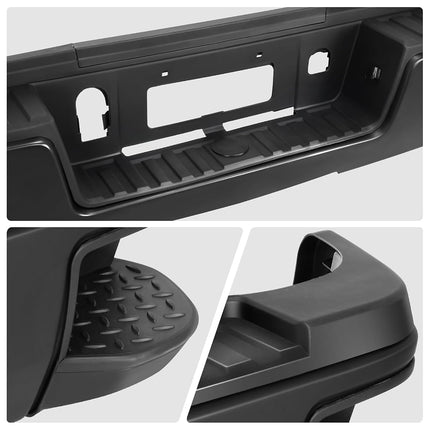 Pare-chocs arrière DNA MOTORING compatible avec Silverado/Sierra 2500HD 3500HD 2015-2019, sans trous pour capteurs de stationnement arrière, GM1103190, STEPBUM-10057