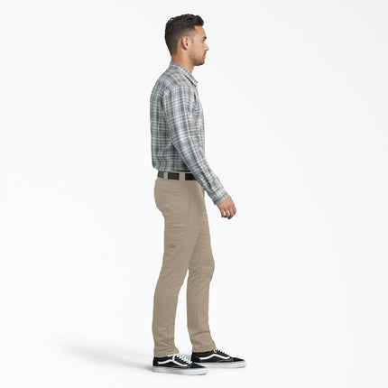 Dickies Men's Skinny Fit Work Pants, Desert Sand, 33W x 30L