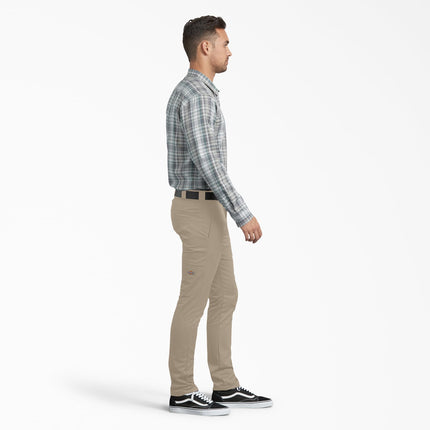 Dickies Men's Skinny Fit Work Pants, Desert Sand, 36W x 32L