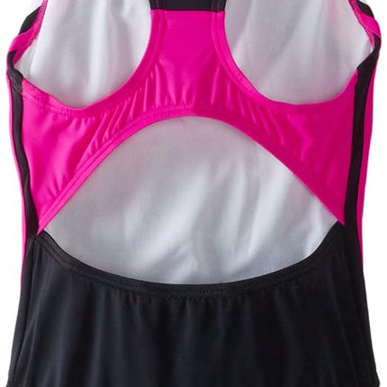 Speedo Little Girl's Infinity Splice One Piece Swimsuit, New Blush, 8