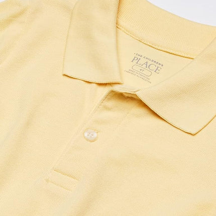 The Children's Place Baby Boys Long Sleeve Pique Polo, New Yellow Single, 2 Years