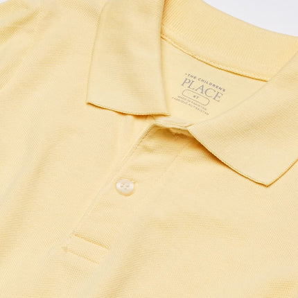 The Children's Place Baby Boys Long Sleeve Pique Polo, New Yellow Single, 2 Years