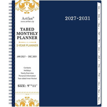 2027-2031 Monthly Planner/Monthly Calendar - 5 Yea