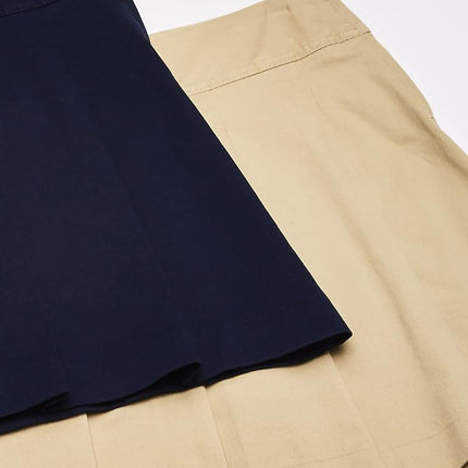 The Children's Place Falda pantalón plisada para niñas, paquete de 2, Sandy/Tidal, 6-7