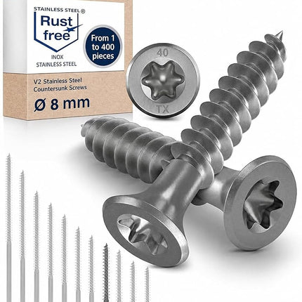Wood Screws 8 x 90 mm Stainless Steel 304 TORX Cou