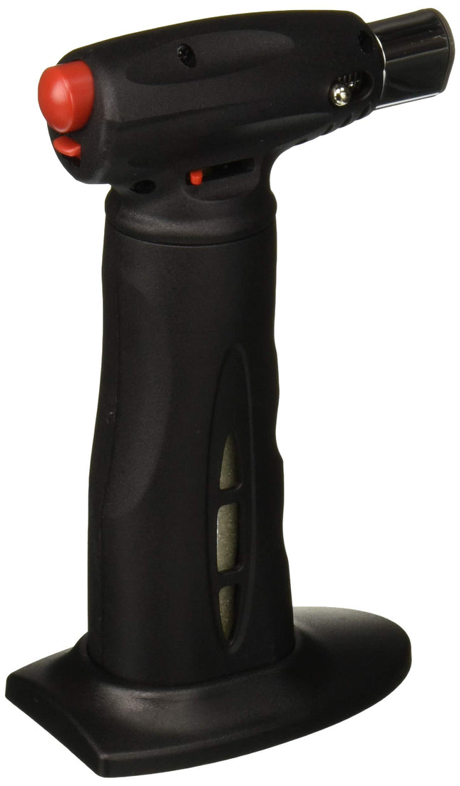 BonJour Cr�me Br�l�e Chef's Culinary Torch with Fuel Gauge, Black