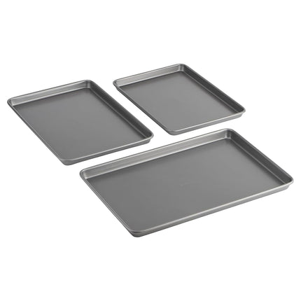 Good Cook Steel Nonstick Bakeware, 3 Piece Cookie Sheet Set
