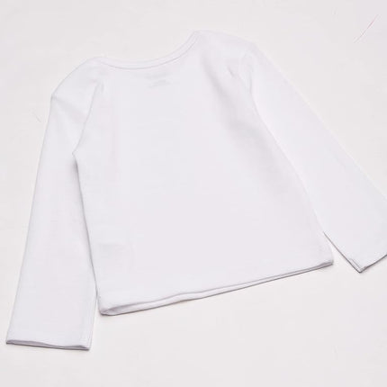 Hanes Baby Long Sleeve T-Shirt, Ultimate Flexy Knit Tee for Boys & Girls, 4-Pack, White, 6-12 Months