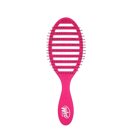 Wet Brush Speed Dry Detangler (Pink)- Ergonomic, Heat Flex Bristles, Blow Dry, Detangling Knots, Snag Anti-Static Brush for All Hair Type