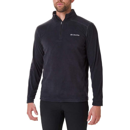 Polaire demi-zippée Columbia Klamath Range II pour homme, micro-polaire légère, protection solaire, noir, grande taille